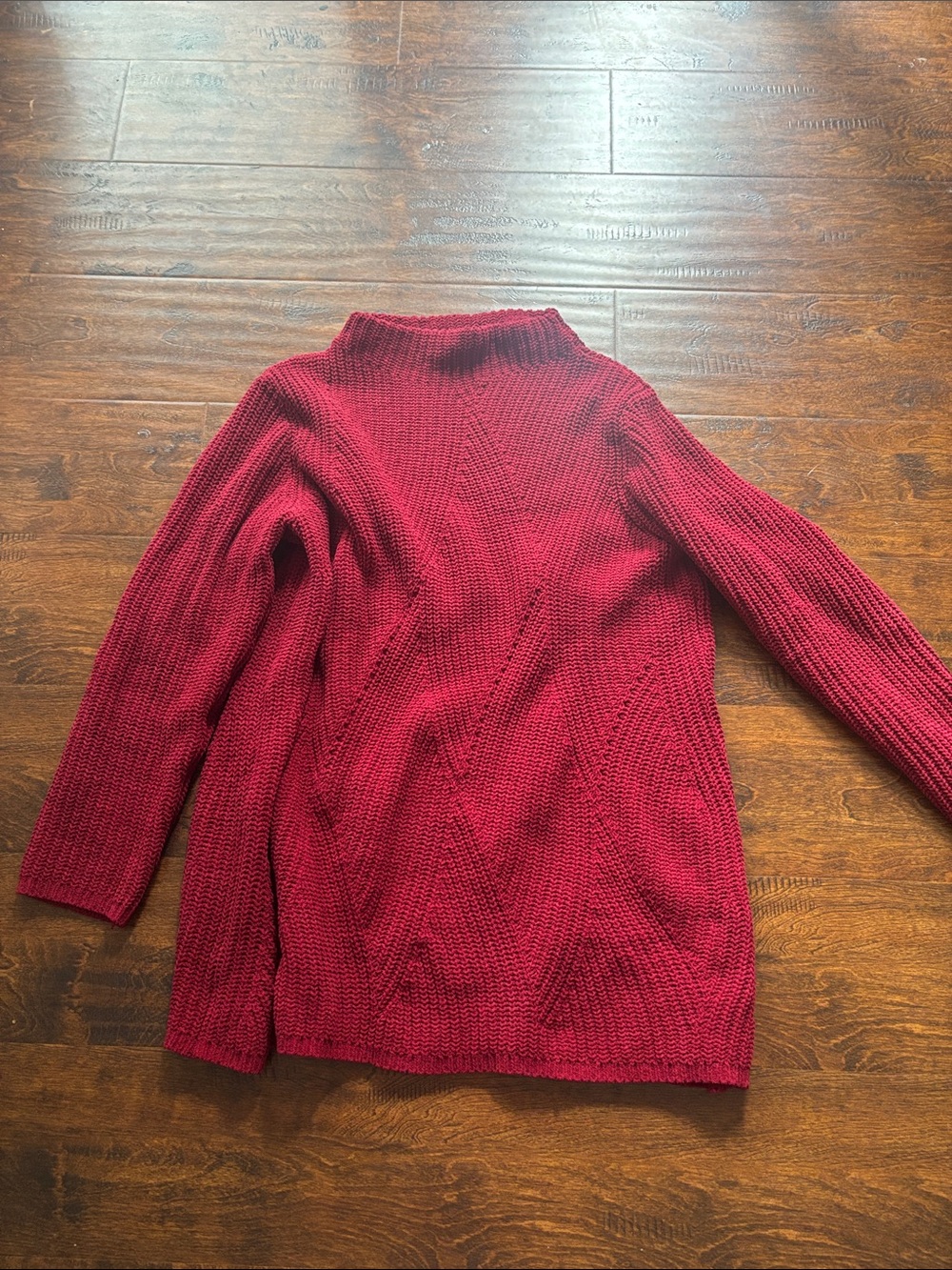 J. Jill Deep Red Cowl Neck Knit Sweater